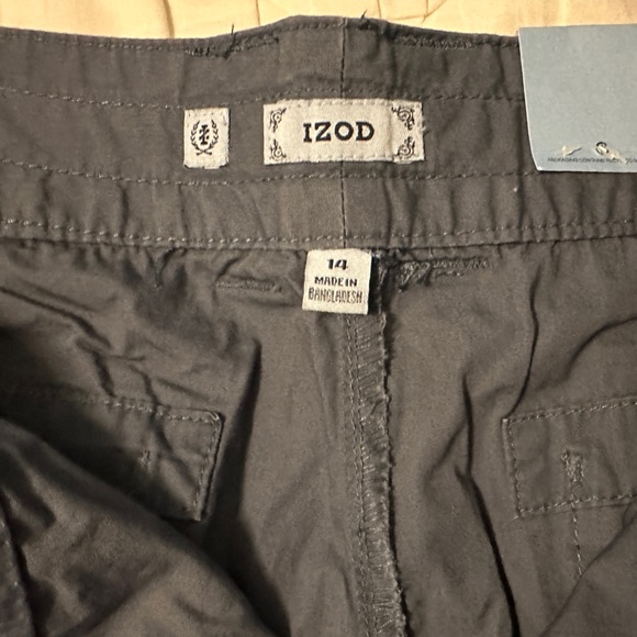NWT Izod cotton shorts - size 14, blue - Picture 2 of 4